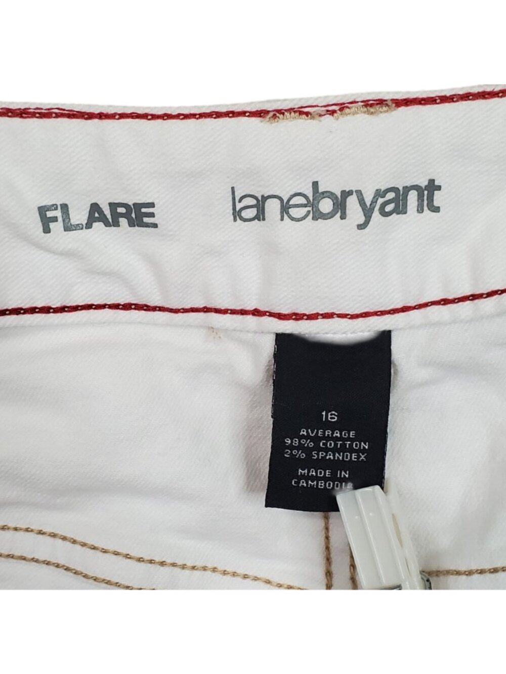 Lane Bryant Size 16 Jeans Flare Stretch Comfortable Denim High Rise Cotton Blend - Picture 3 of 9